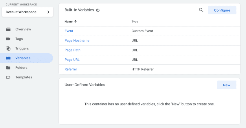 GTM Variables