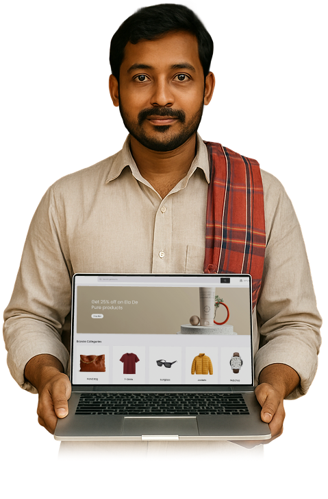 Instructor with laptop